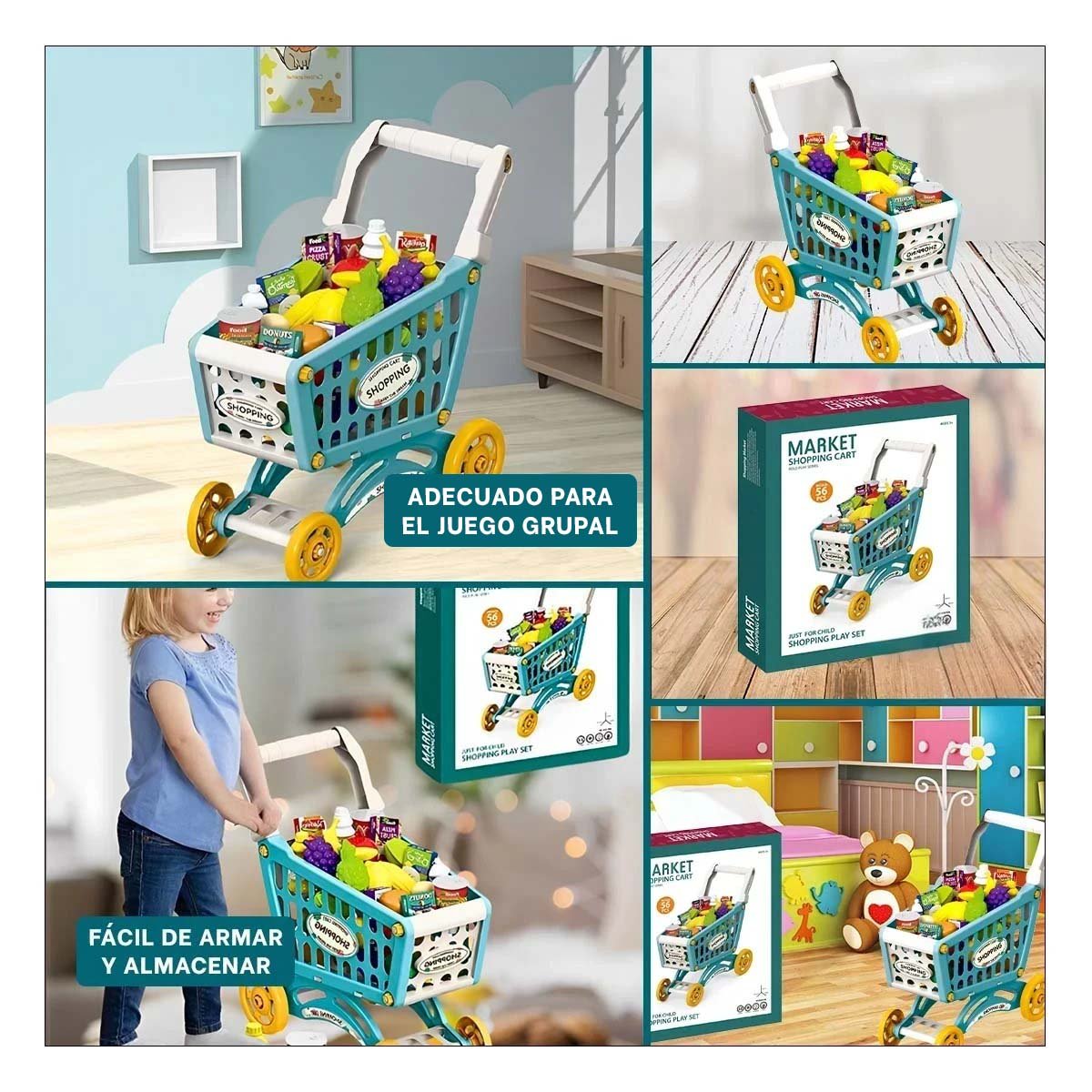 PACK6 JUEGO DE TIENDA CON ACCESORIOS PARA ACTIVIDADES INFANTILES EN CASA YPAPEL REGALO - 3