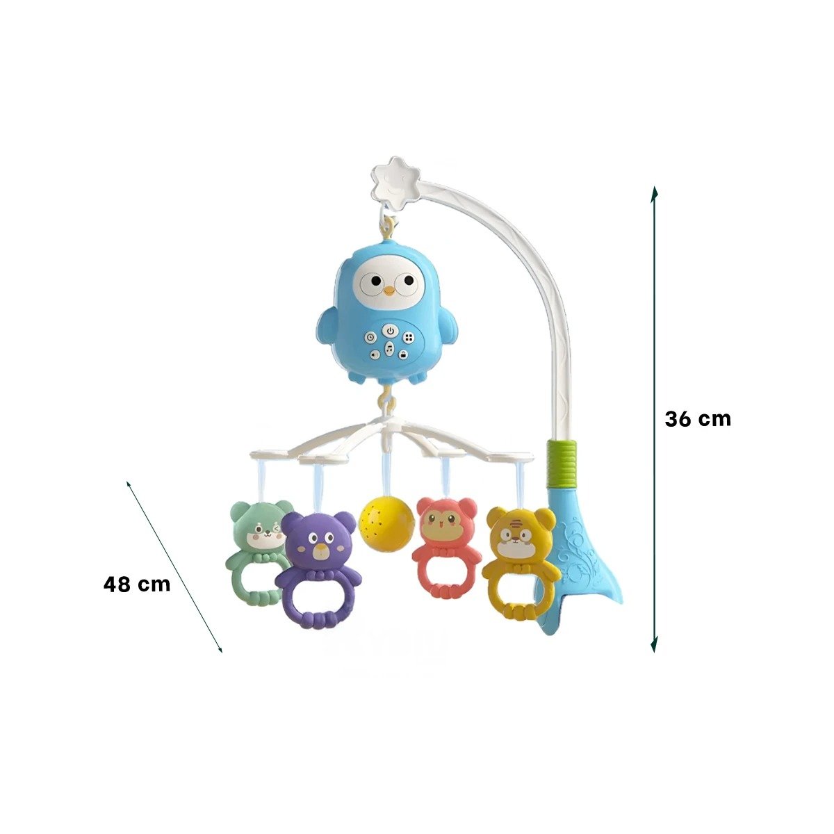 PACK2 ARCO DE PASEO CON JUGUETES COLGANTES PARA COCHECITO DE BEBE YPAPEL REGALO - 4