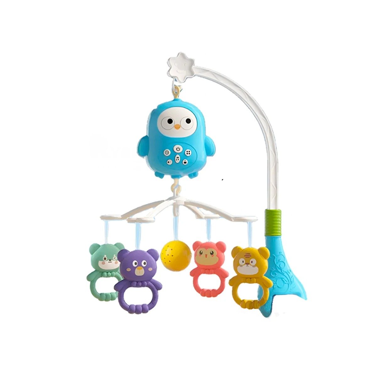 PACK2 BARRA DE PASEO CON JUGUETES COLGANTES PARA COCHECITO INFANTIL YREGALO STICKER - 2