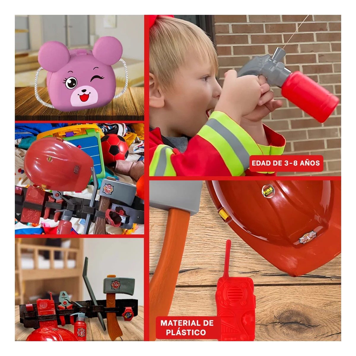 ARNES DE EQUIPO SET DE BOMBERO PARA DIVERSION EN GRUPO YSTICKY - 5