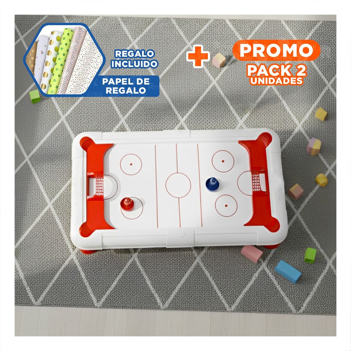 PACK2 PANEL DE ICE HOCKEY PARA CASA CON MOVIMIENTO AGIL Y CONTROL PRECISO YPAPEL REGALO - 1