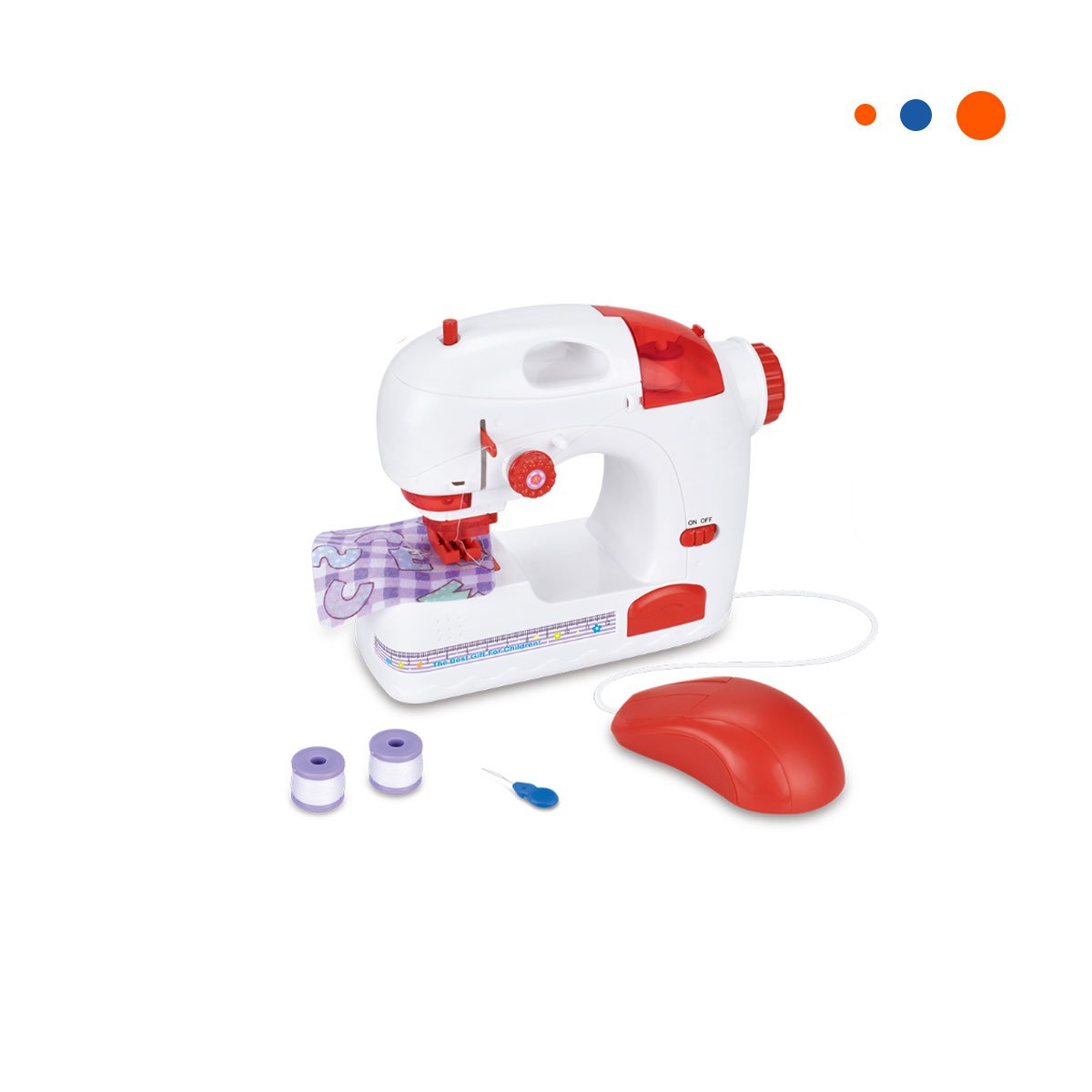 DISPOSITIVO DE COSER COMPACTO BLANCO Y ROSADO PARA MANUALIDADES YPAPEL REGALO - 1