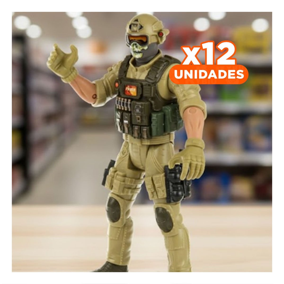 PACK12 MUNECO DECORATIVO DEL DESIERTO ESTILO MILITAR ARENA - 1