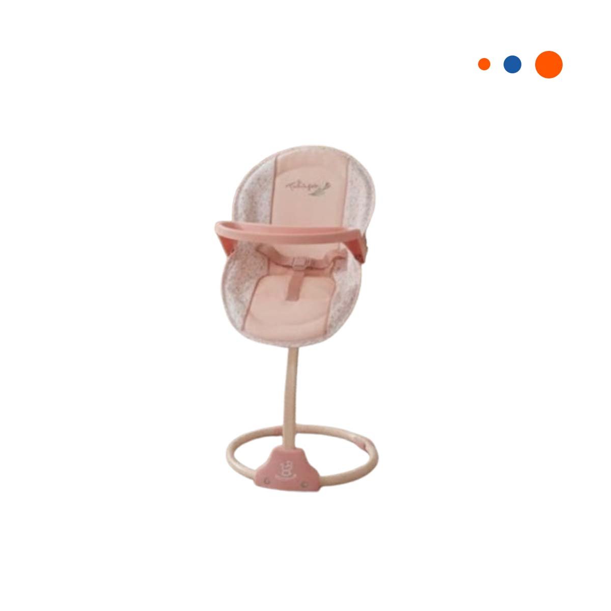 BUTACA BALANCE COLUMPIO PARA MUÑECA 3 EN 1 TULIPE ROSADO 30X31X60CM DURADERA YREGALO STICKER - 3