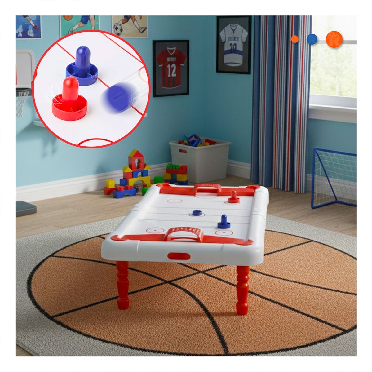 PLATAFORMA DE ICE HOCKEY PARA CASA CON ACCION CONTINUA Y CONTROL MANUAL YSTICKY - 2