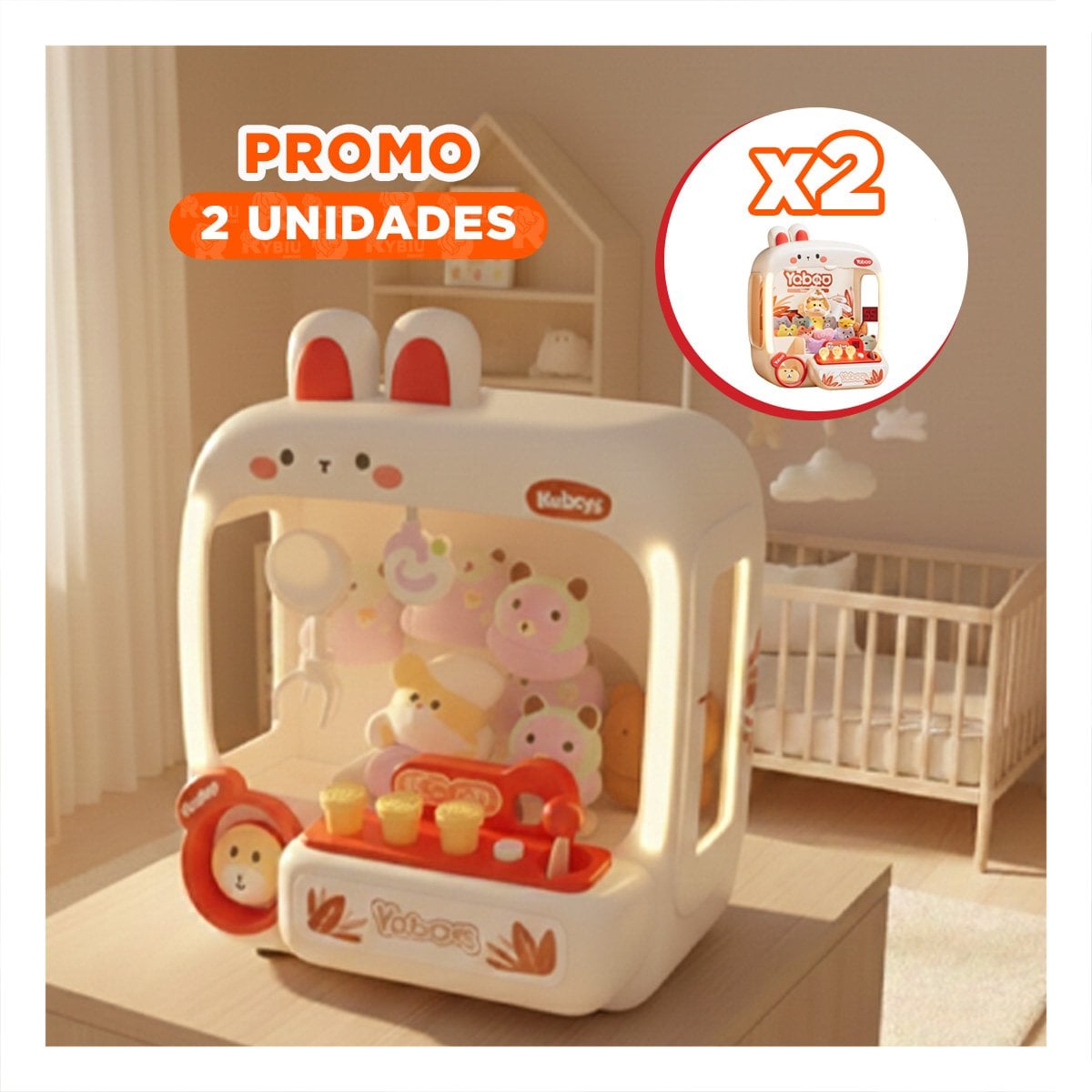PACK2 SISTEMA DE MESA CON GARRA Y FIGURA DE CONEJO PARA JUEGO MANUAL YREGALO STICKER - 1