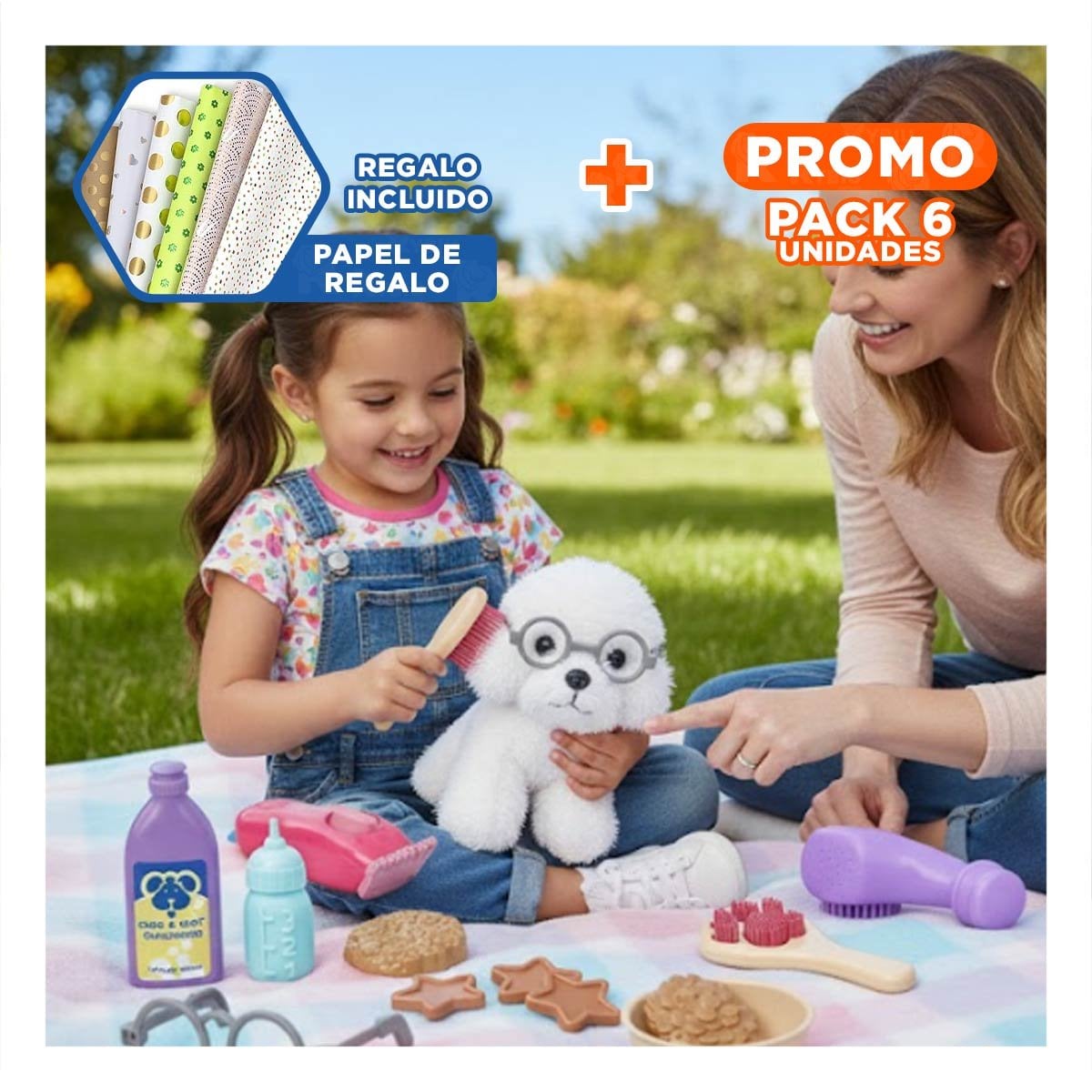 PACK6 AREA DE ALIMENTACION PARA MASCOTA DOG MULTICOLOR PARA ESPACIOS DEL HOGAR YPAPEL REGALO - 1
