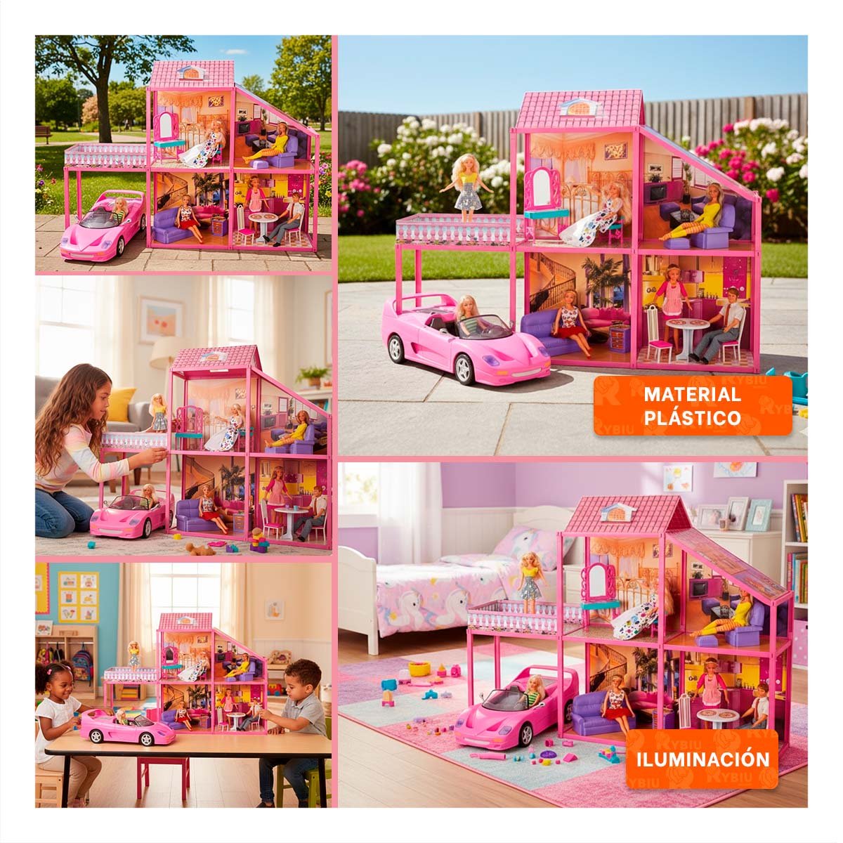 PACK2 PACK DE MUNECAS CON CARRO Y SET COMPLETO PARA DIVERSION CREATIVA YPAPEL REGALO - 3
