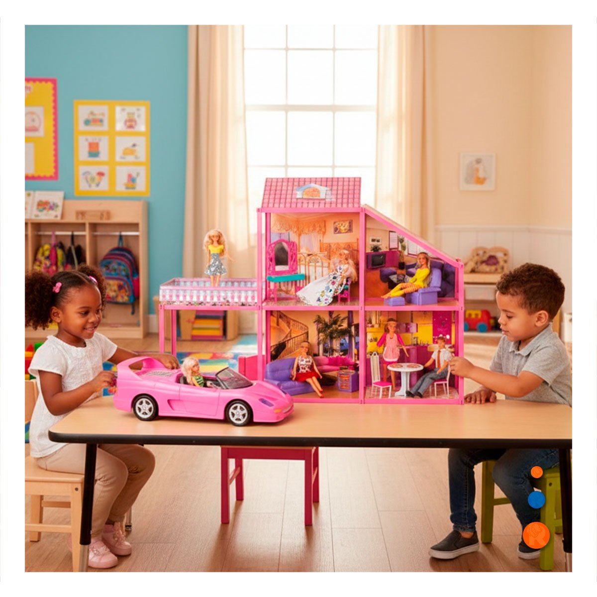 PACK2 PACK DE MUNECAS CON CARRO Y SET COMPLETO PARA DIVERSION CREATIVA YPAPEL REGALO - 5