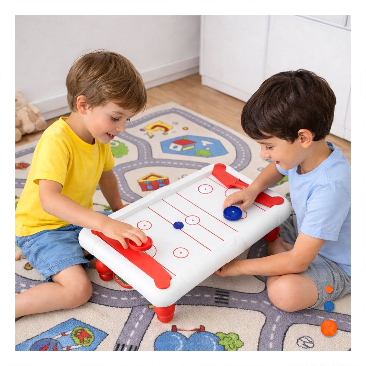 CANCHA DE ICE HOCKEY PARA HOGAR CON JUEGO MANUAL Y RITMO COMPETITIVO YPAPEL REGALO - 2