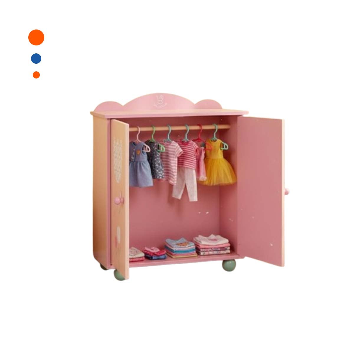 CLOSET INFANTIL PARA MUNECA 49X42X16CM CON ESTILO FLORAL DECORATIVO VISIBLE YPAPEL REGALO - 1