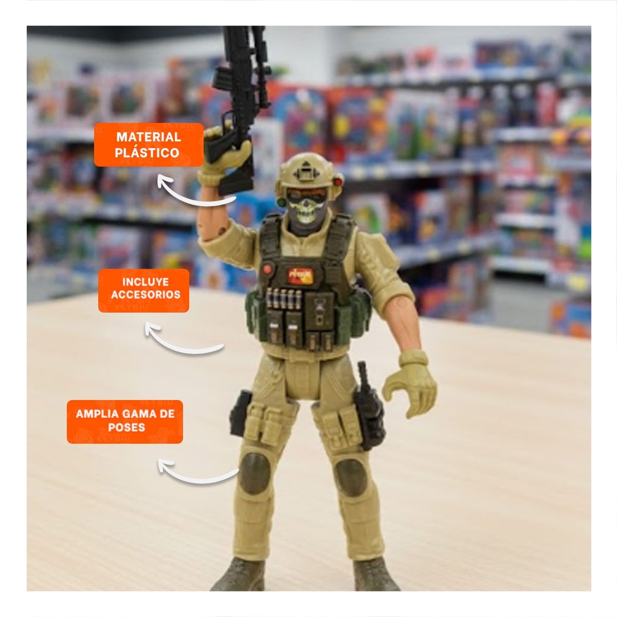 FIGURA DECORATIVA DEL DESIERTO ESTILO MILITAR CON DETALLES ARENA YSTICKY - 2