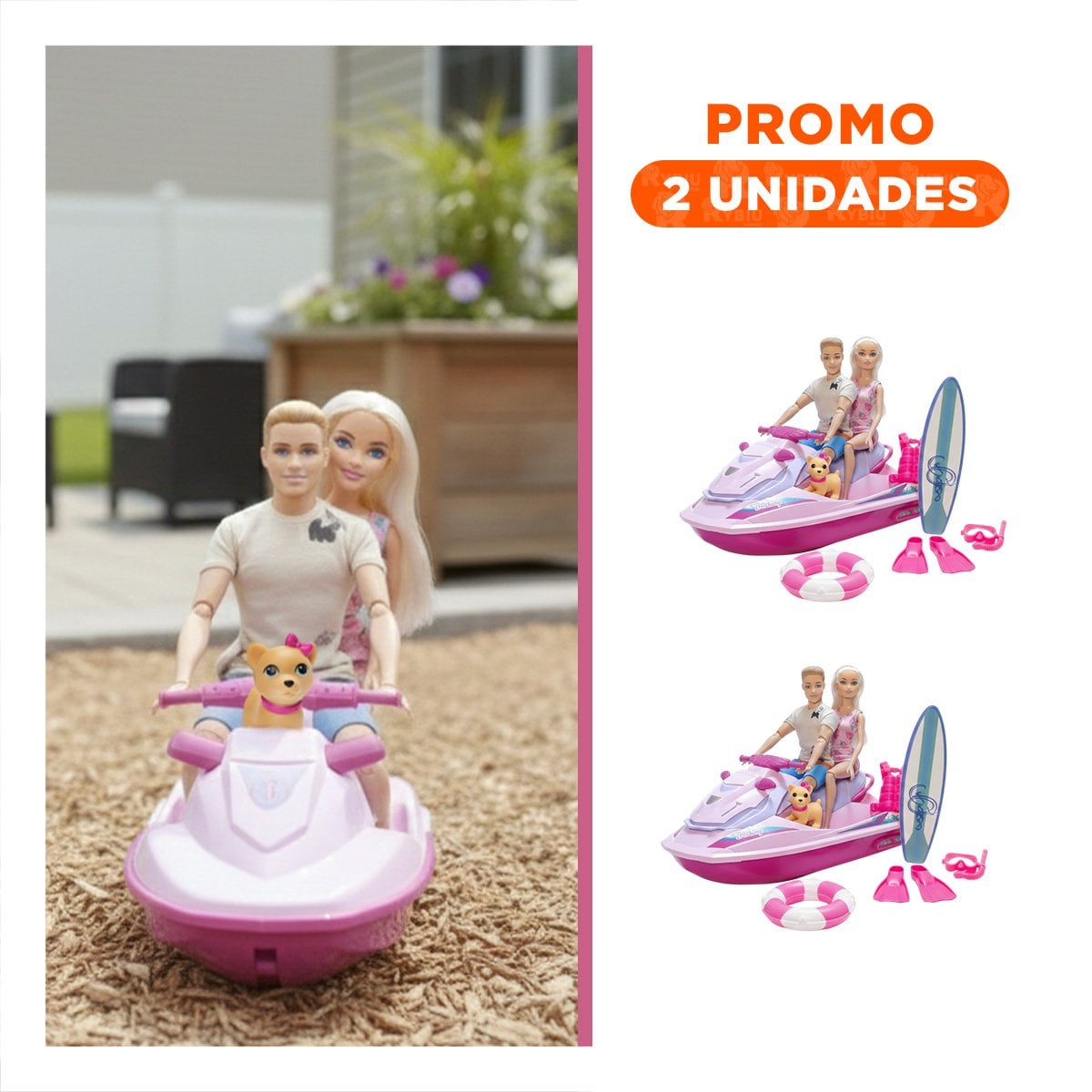PACK2 JUEGO DE PASEO MARINO CON MUNECA KEN Y ACCESORIOS PARA NINOS - 1