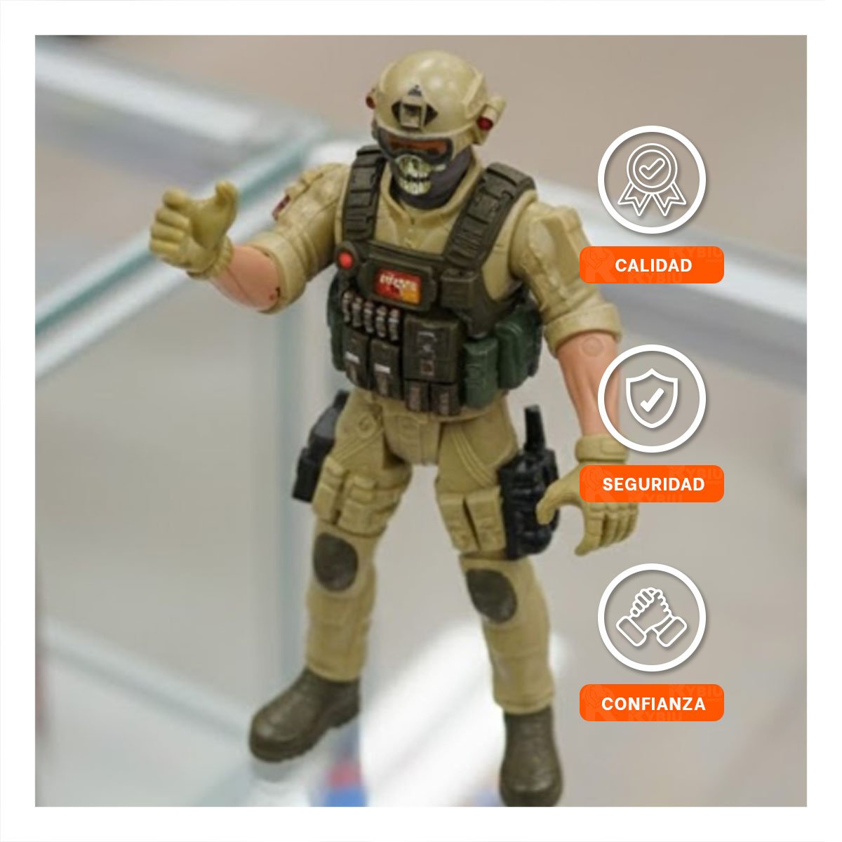 PACK2 FIGURA ESTILO MILITAR ARENA DEL DESIERTO DECORACION TEMATICA YPAPEL REGALO - 5