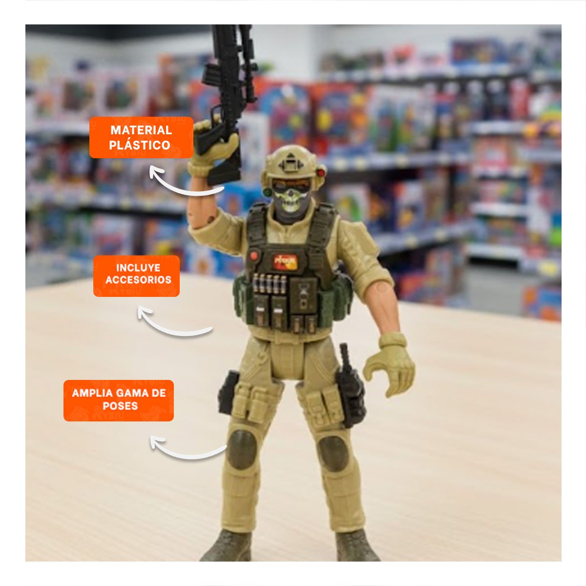 TROPA DEL DESIERTO MILITAR FIGURA DECORATIVA ARENA YREGALO STICKER - 5