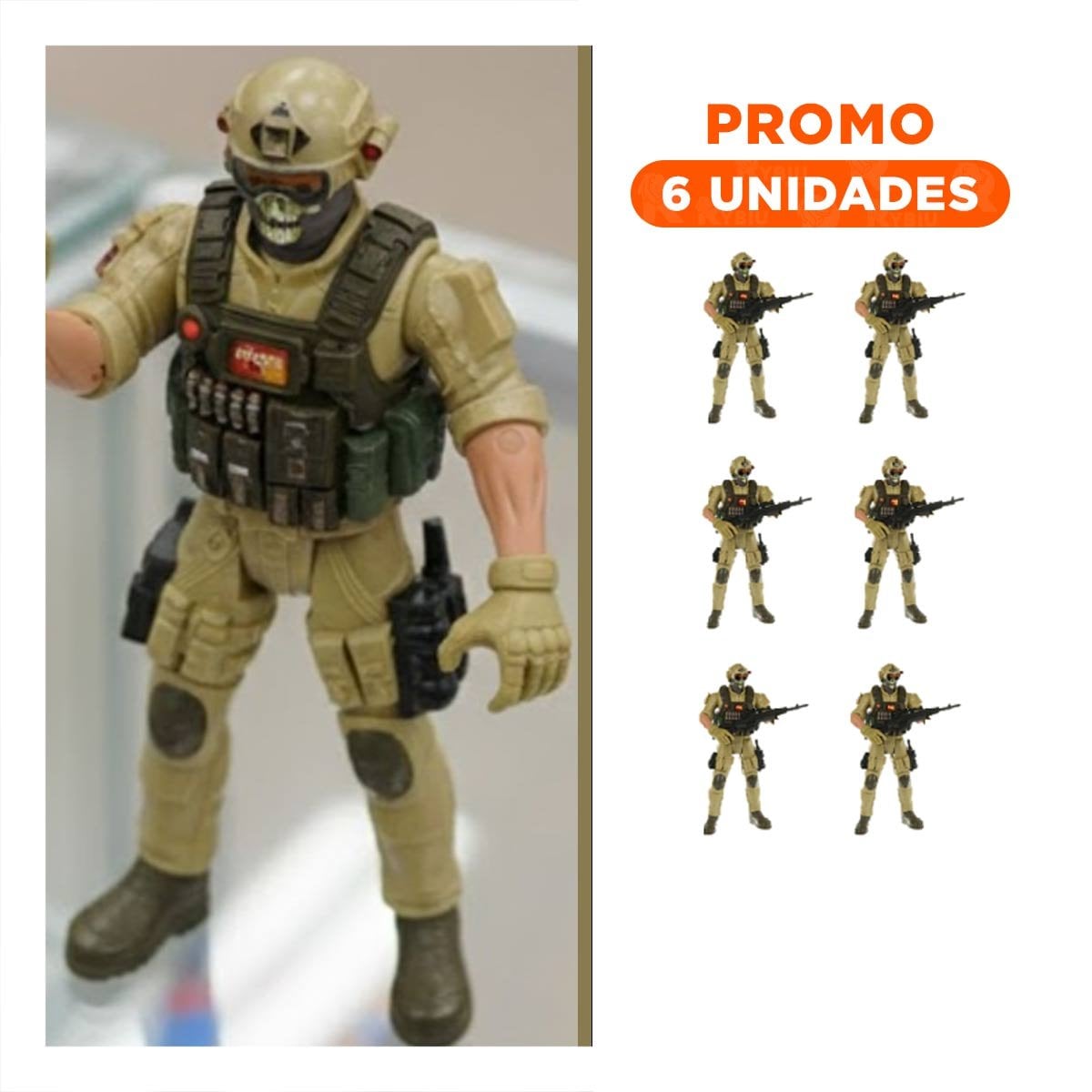 PACK6 ESCULTURA ESTILO MILITAR ARENA PARA DECORACION DEL HOGAR - 1