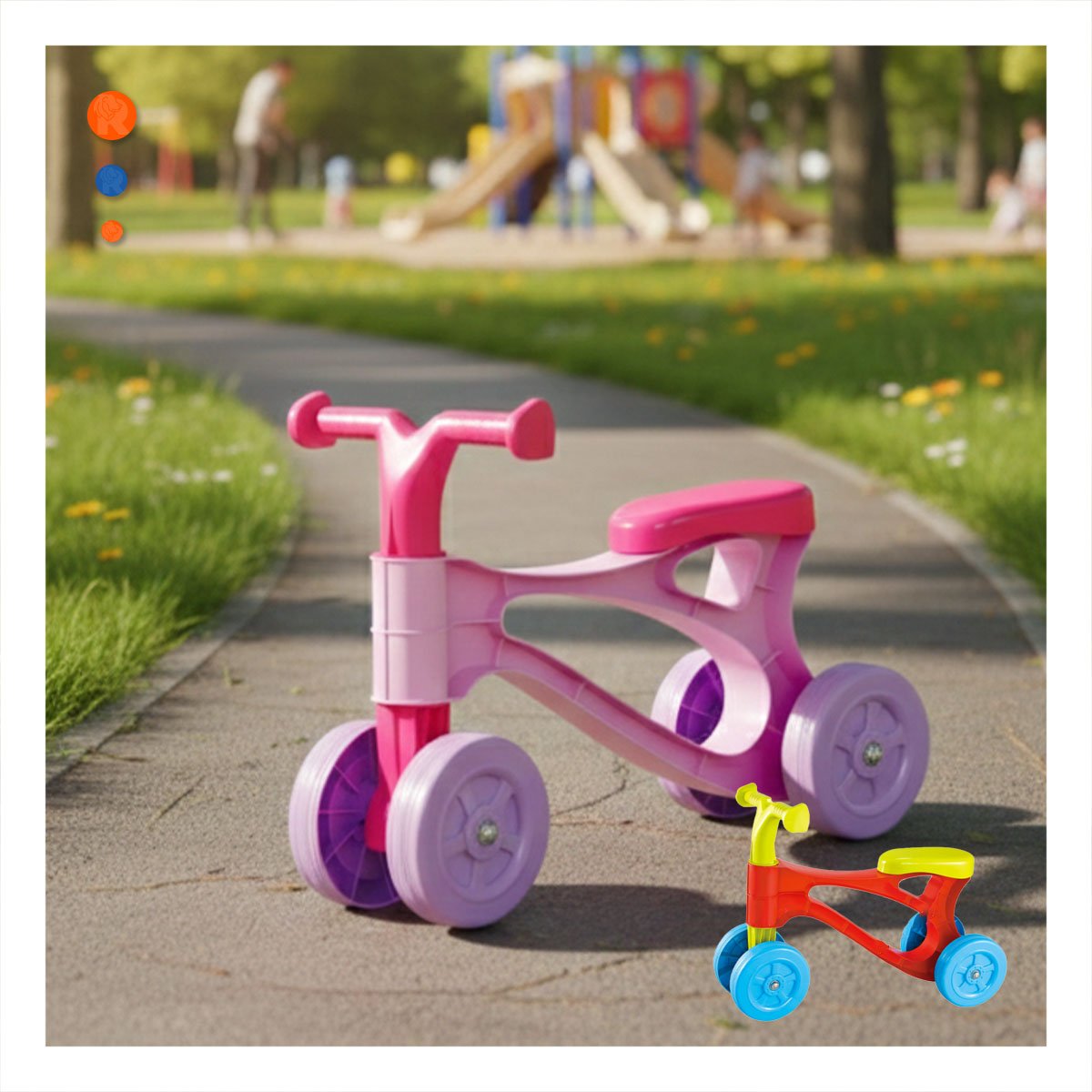 PACK2 ANDADOR DE JUEGO INFANTIL TIPO TRICICLO PARA ACTIVIDAD RECREATIVA YREGALO STICKER - 5