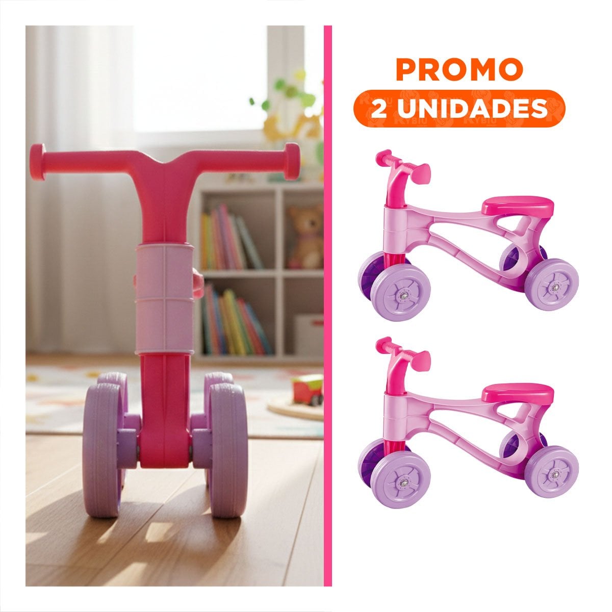 PACK2 TRICICLO INFANTIL DE USO DIARIO PARA DIVERSION EN CASA Y PARQUE - 1