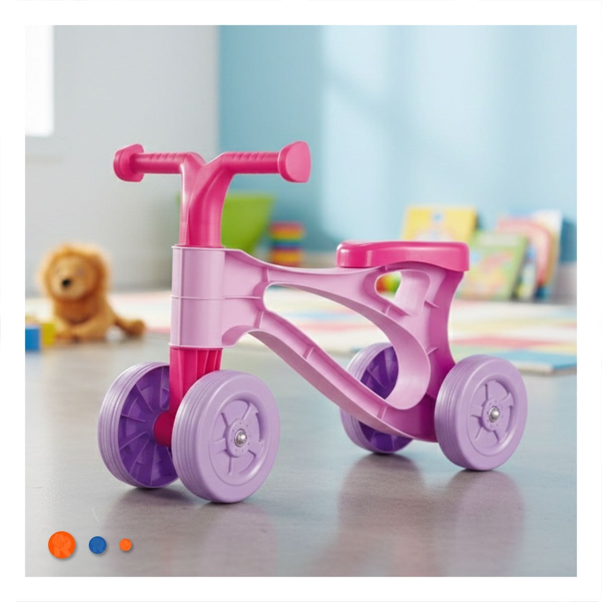 VEHICULO DE JUEGO INFANTIL TIPO TRICICLO PARA MOVIMIENTO Y ENTRETENIMIENTO YREGALO STICKER - 2