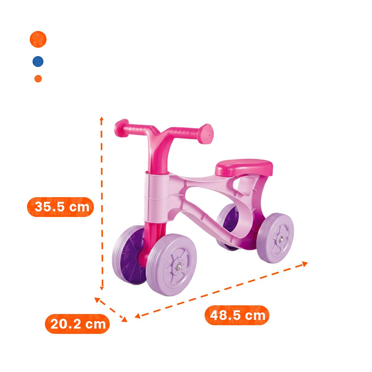 VEHICULO DE JUEGO INFANTIL TIPO TRICICLO PARA MOVIMIENTO Y ENTRETENIMIENTO YREGALO STICKER - 4