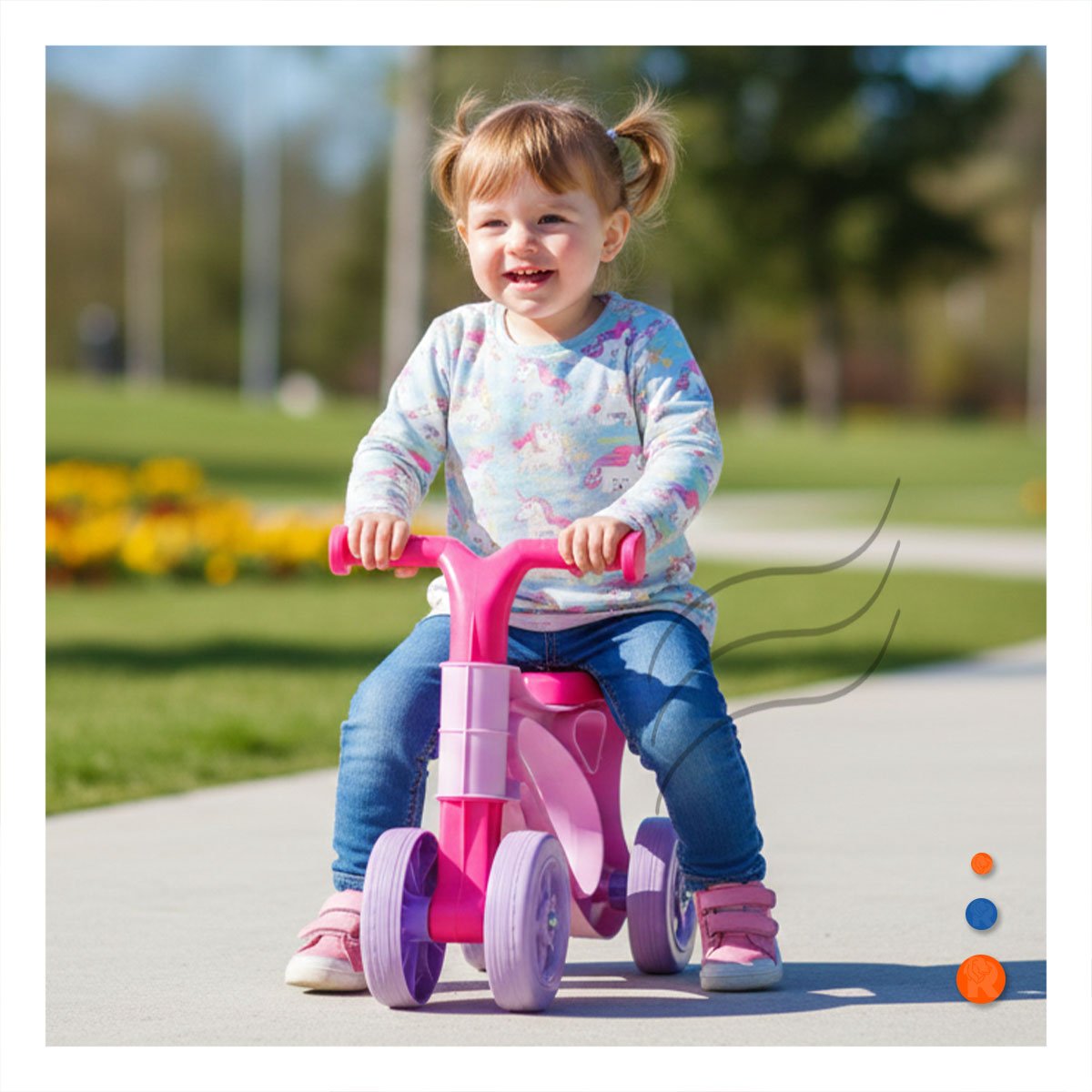 TRICICLO DE PASEO INFANTIL CON DISEÑO COMODO PARA DIVERSION EN CASA Y PARQUE YPAPEL REGALO - 5