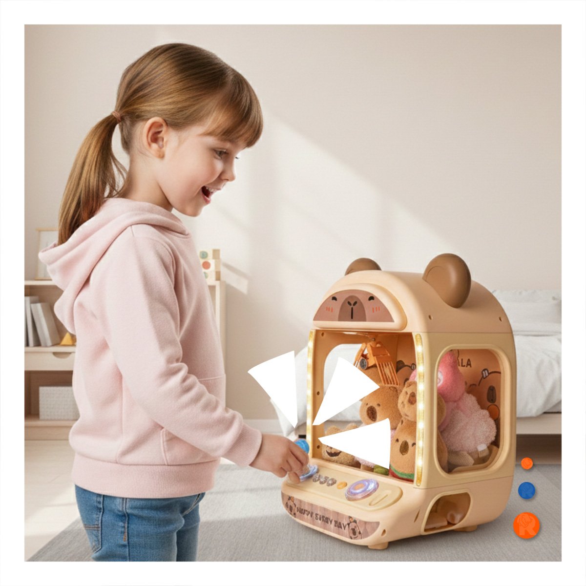 PACK2 DIDACTICO JUEGO DE GARRA CON FIGURA CAPI PARA PRACTICA DE COORDINACION YPAPEL REGALO - 5