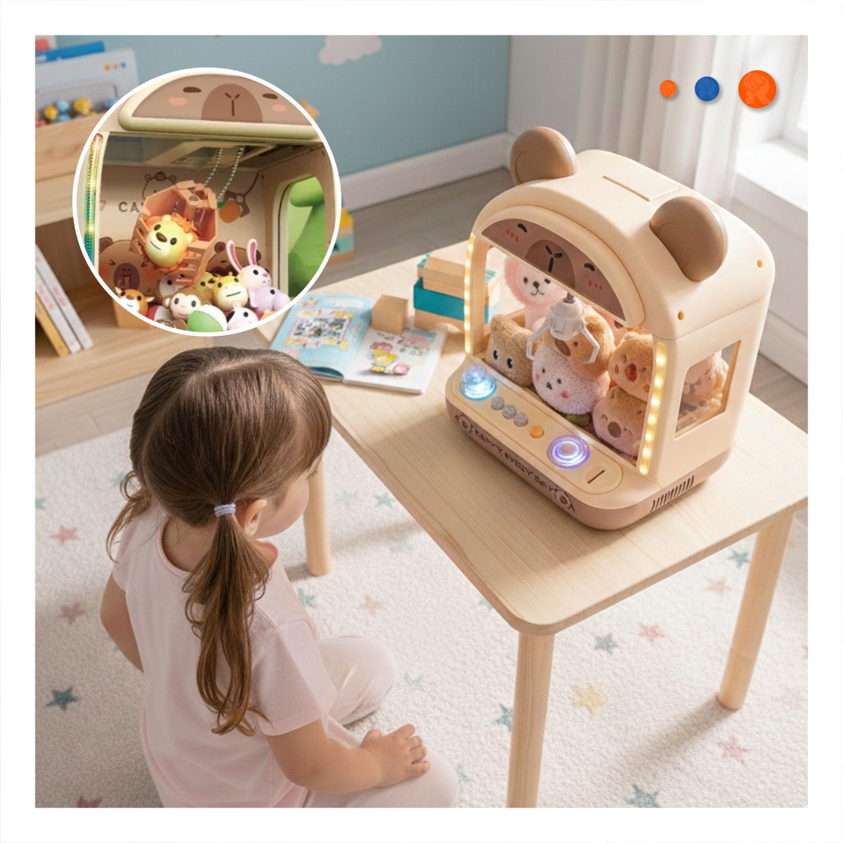 PACK2 INTERACTIVO JUEGO DE GARRA CON FIGURA CAPI PARA USO DIARIO EN CASA - 5