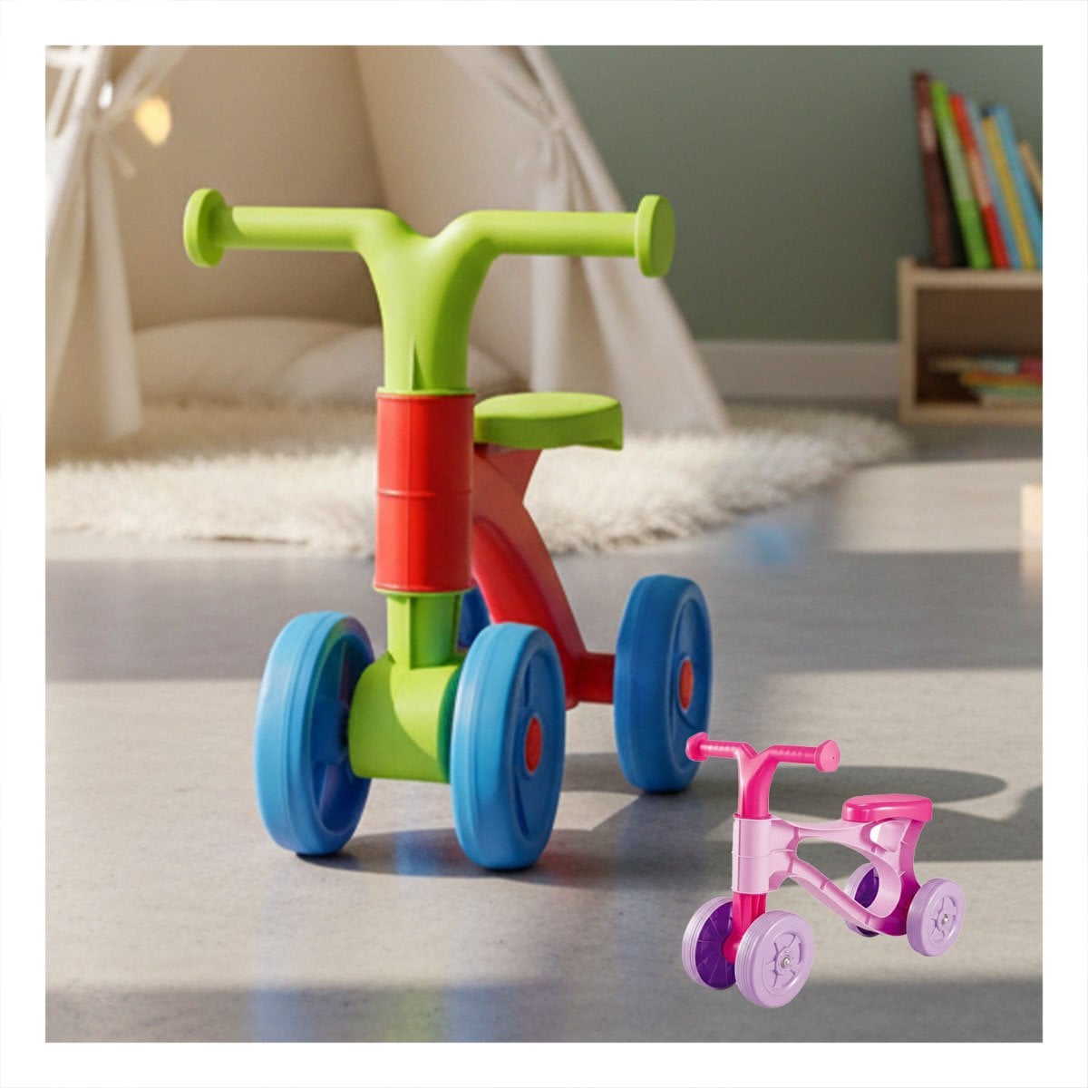 TRICICLO PARA INFANTES CON USO DIARIO EN CASA Y ACTIVIDADES DE DIVERSION ACTIVA YPAPEL REGALO - 3