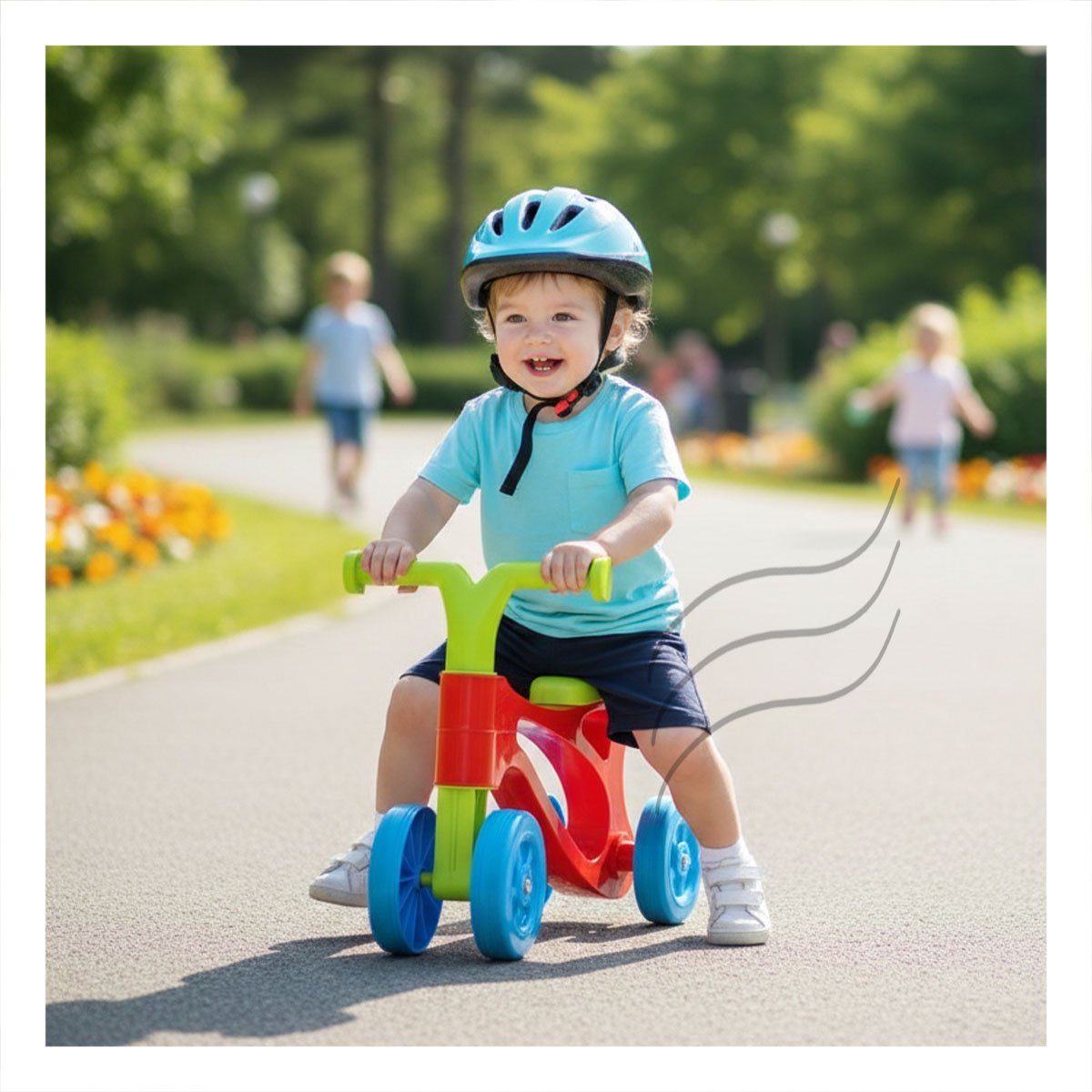 TRICICLO PARA INFANTES CON USO DIARIO EN CASA Y ACTIVIDADES DE DIVERSION ACTIVA YPAPEL REGALO - 5