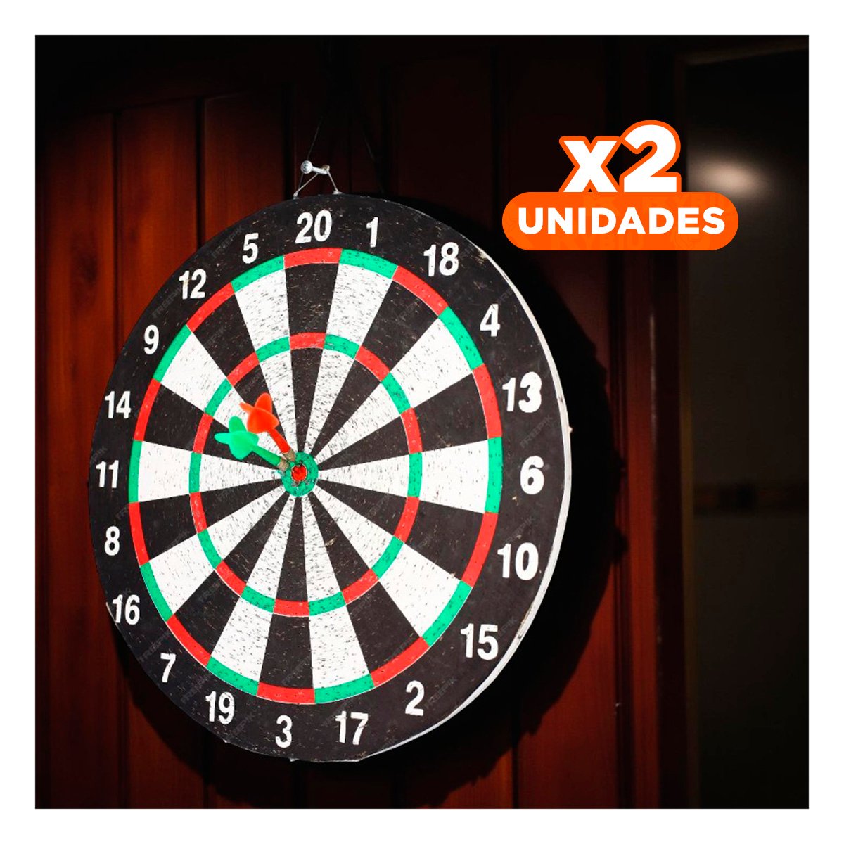 PACK2 DISCO DE MADERA CON PUAS CIRCULARES PARA JUEGO DE HABILIDAD YREGALO STICKER - 1