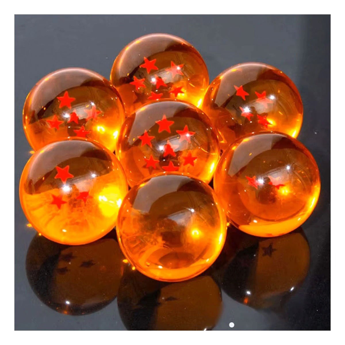 PACK2 COLECCION VISUAL DE 7 ESFERAS CON ESTRELLAS EN NARANJA PARA AMBIENTES YPAPEL REGALO - 2