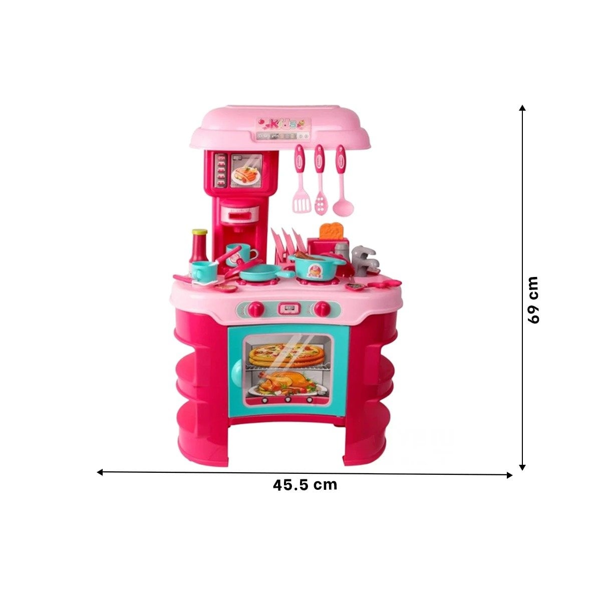 PACK4 MODULO DE FANTASIA COCINA CON HORNO MICROONDAS OLLAS Y UTENSILIOS - 4