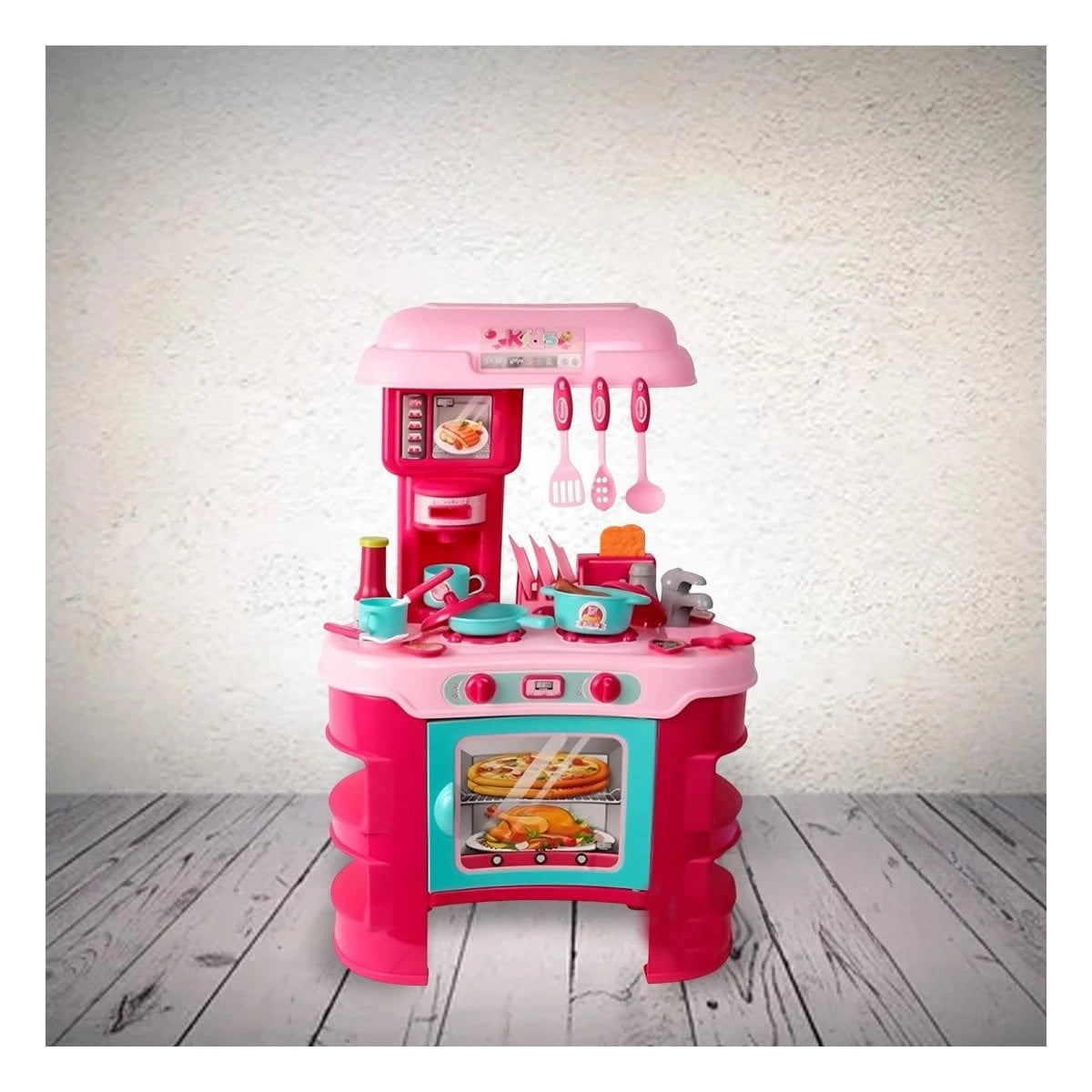 PACK4 MODULO DE FANTASIA COCINA CON HORNO MICROONDAS OLLAS Y UTENSILIOS - 5