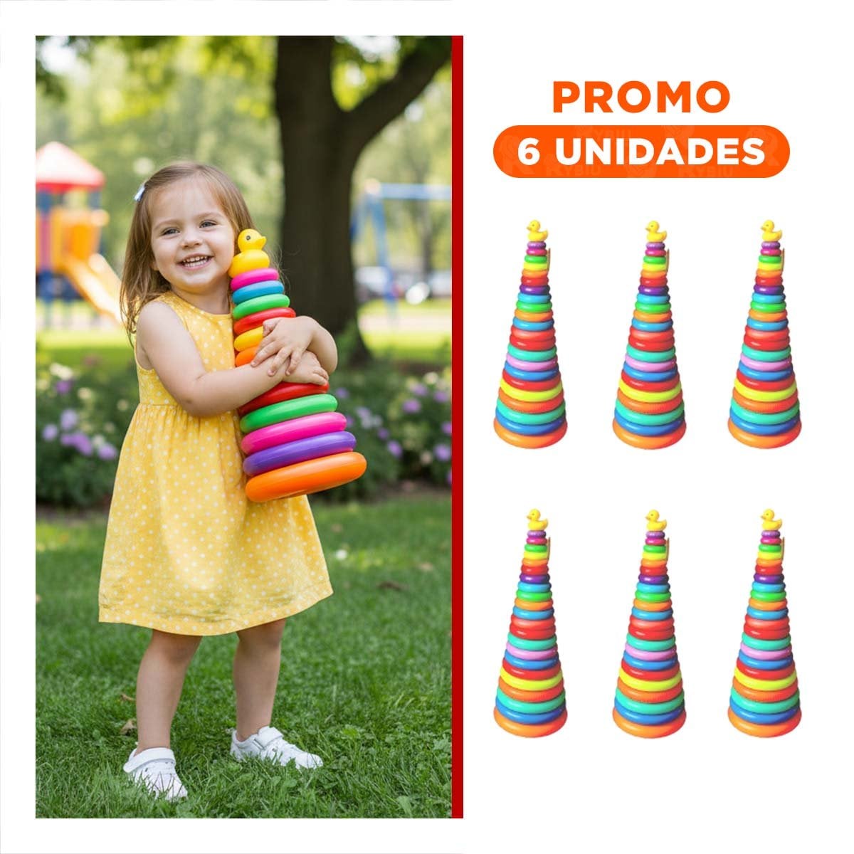 PACK4 SENSORIAL JUEGO DE ANILLOS APILABLES DE COLORES PARA INFANTES EN JUEGO YPAPEL REGALO - 1