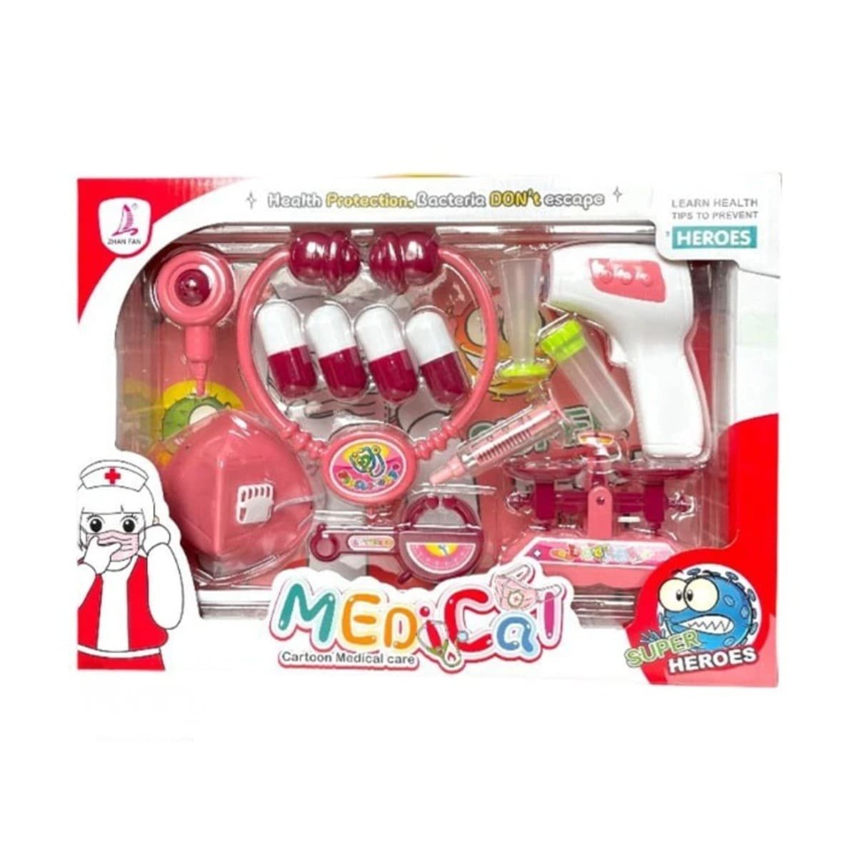 PACK2 EQUIPO DE JUEGO MEDICO PARA DIVERSION INFANTIL YREGALO STICKER - 2