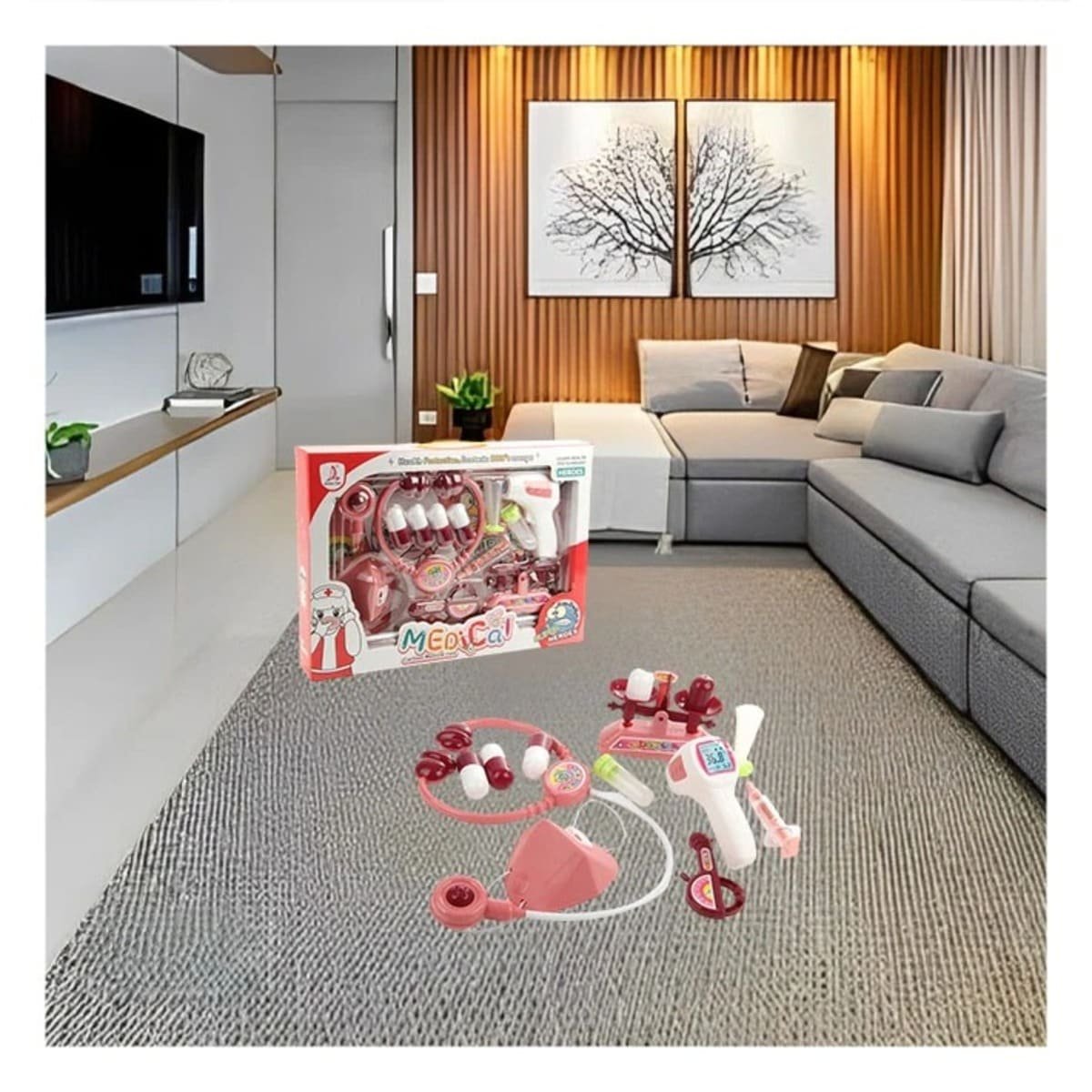 PACK2 EQUIPO DE JUEGO MEDICO PARA DIVERSION INFANTIL YREGALO STICKER - 3