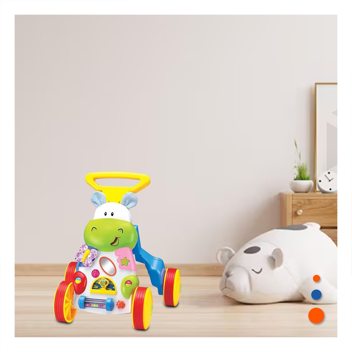 CARRITO DE APOYO 2 EN 1 HIPOPOTAMO PARA JUEGO ACTIVO YSTICKY - 2