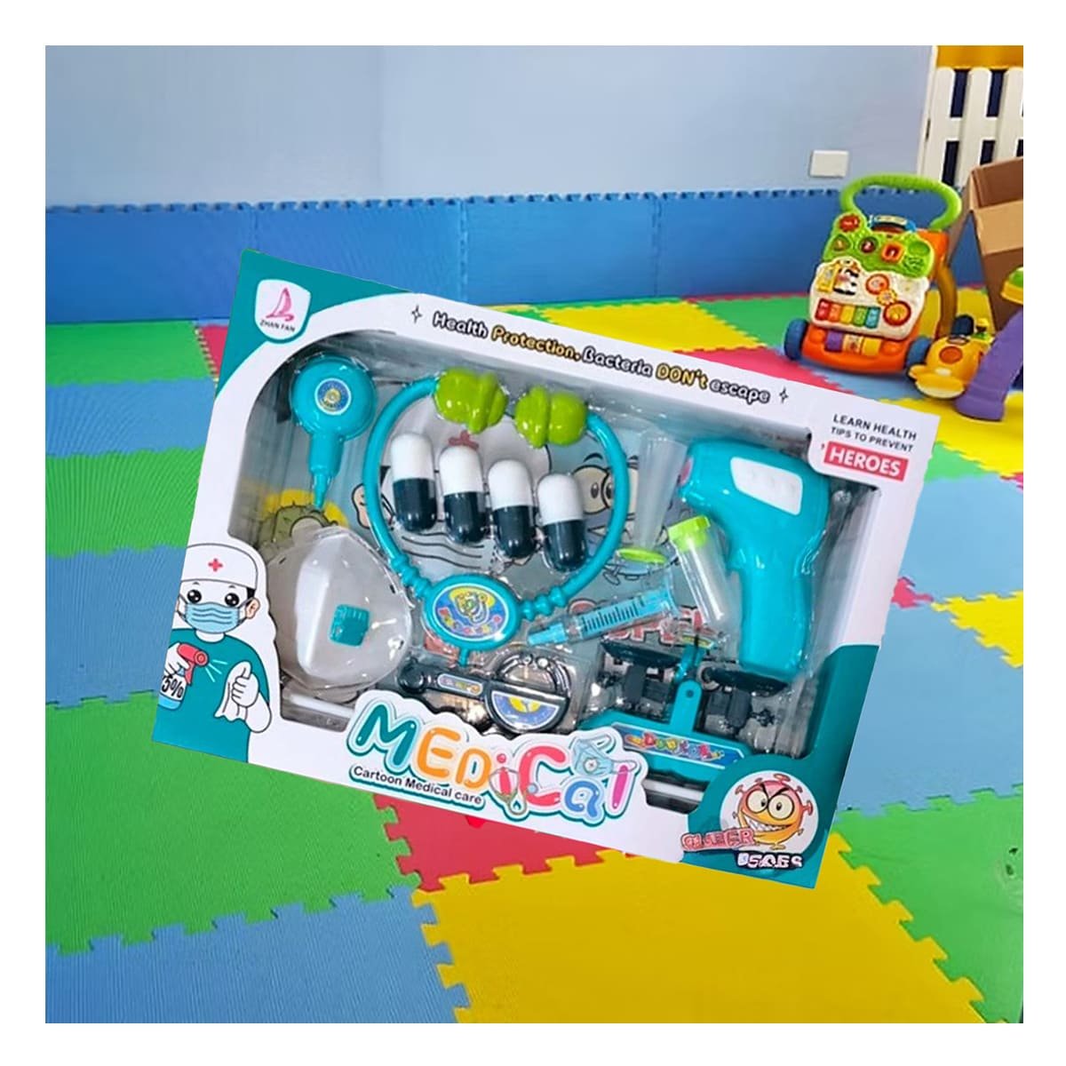 PACK6 MALETIN DE DOCTOR CON ACCESORIOS MEDICOS PARA JUEGO INFANTIL EN CASA - 5