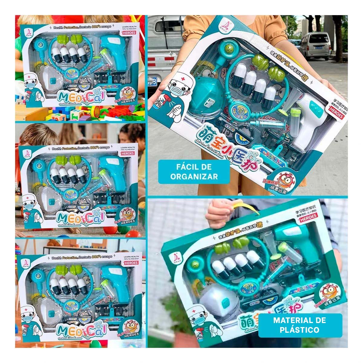 MALETIN DE DOCTOR CON ACCESORIOS MEDICOS PARA JUEGO DE ROL INFANTIL EN CASA YLIGAS REGALO - 5