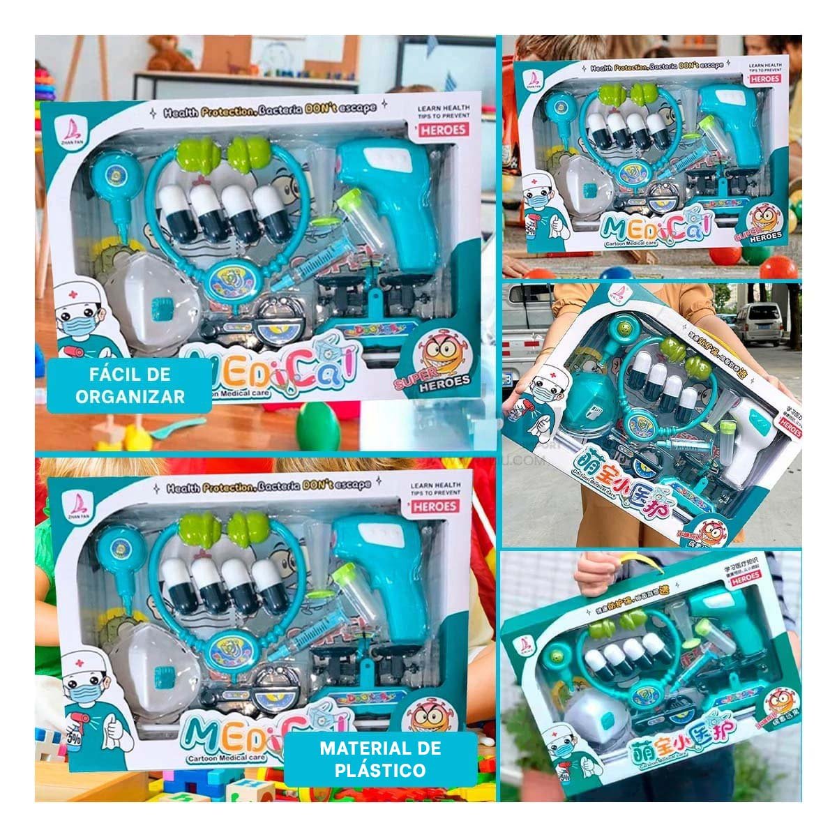 EQUIPO DE DOCTOR CON ACCESORIOS MEDICOS PARA JUEGO DE ROL INFANTIL EN CASA YSTICKY - 5