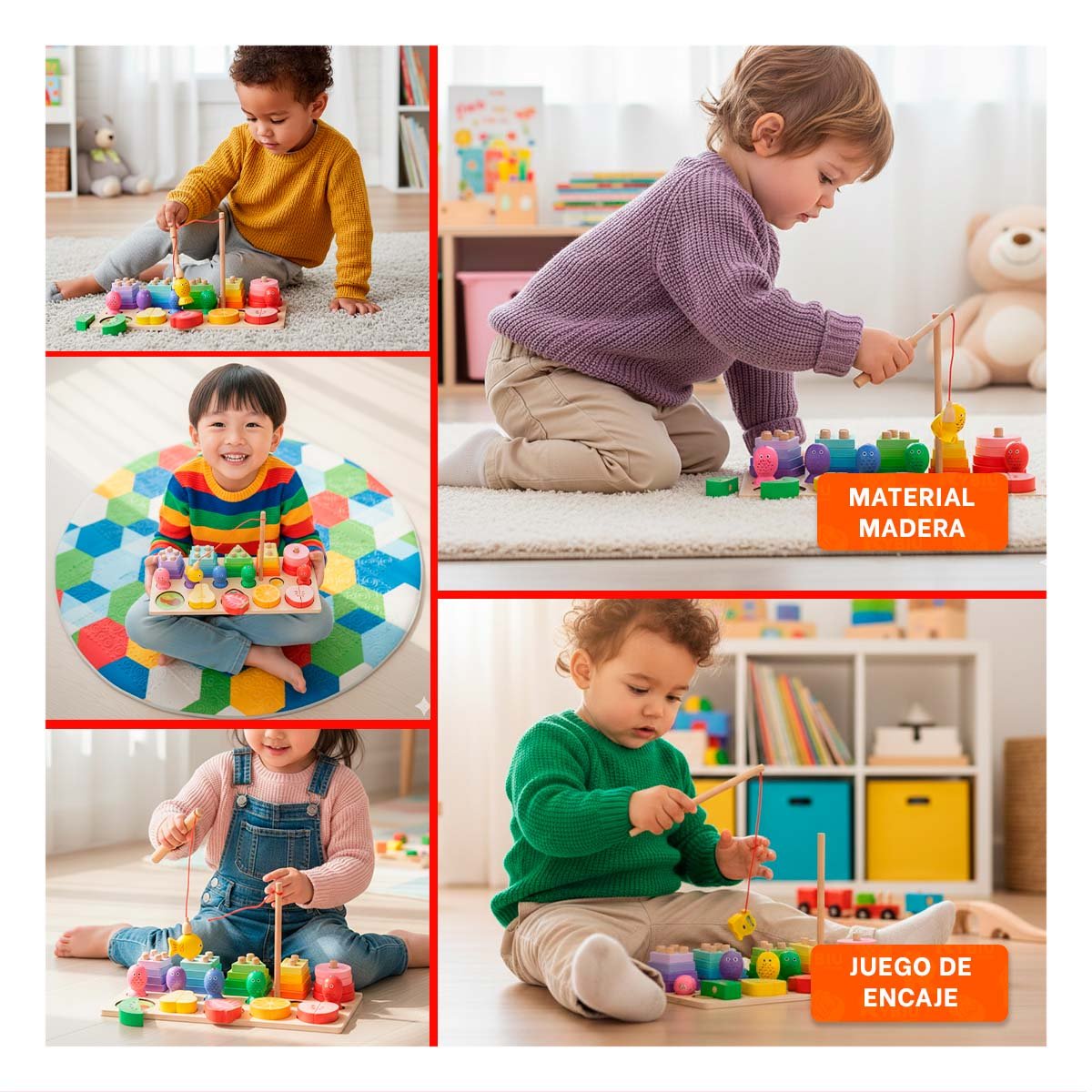 IMAGINACION DIDACTICA MULTICOLOR CON FIGURAS YLIGAS REGALO - 5