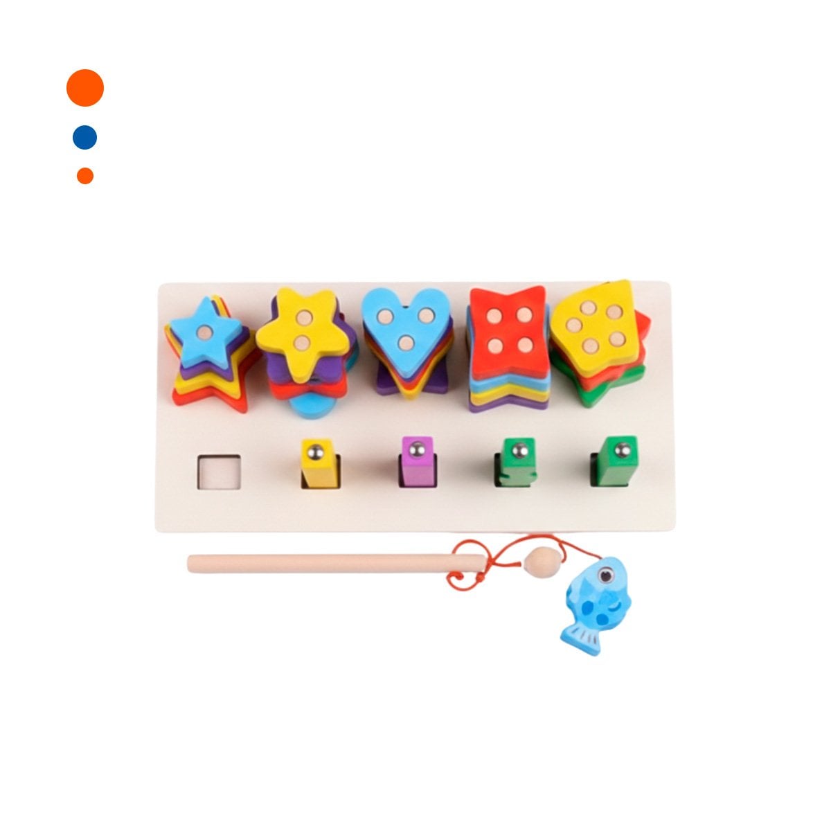 PACK2 JUEGO INTERACTIVO CON FIGURAS GEOMETRICAS Y PECES IMANTADOS EDUCATIVOS YREGALO STICKER - 2