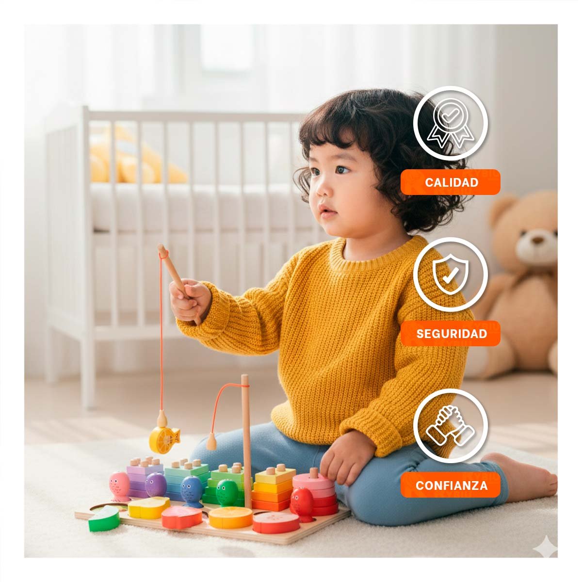 ESTIMULO SENSORIAL MULTICOLOR CON FIGURAS Y FRUTAS YPAPEL REGALO - 3