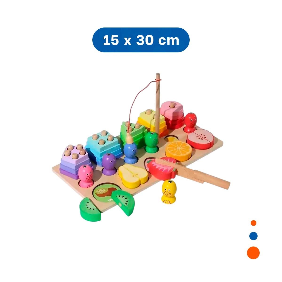 ESTIMULO SENSORIAL MULTICOLOR CON FIGURAS Y FRUTAS YPAPEL REGALO - 4
