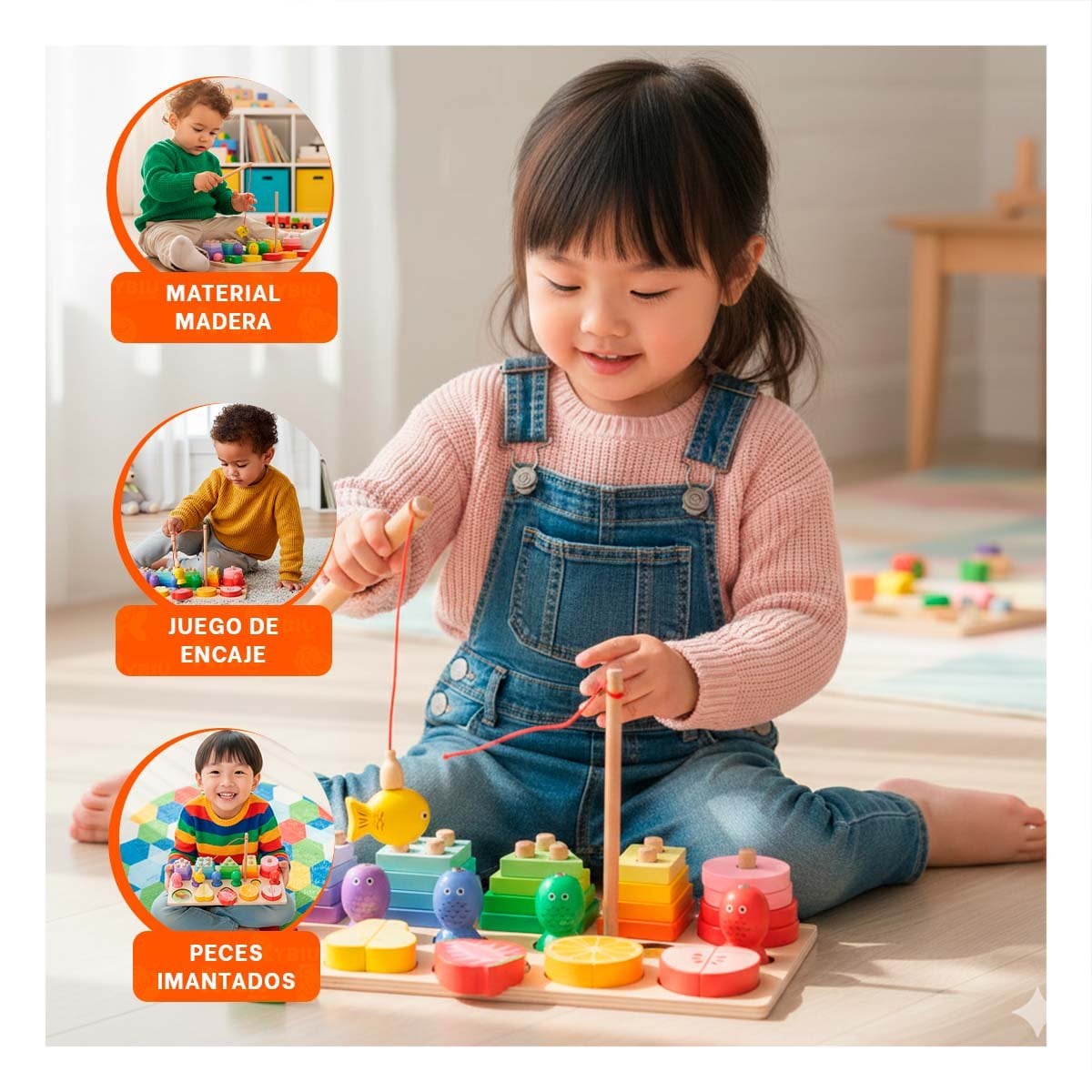 ESTIMULO SENSORIAL MULTICOLOR CON FIGURAS Y FRUTAS YPAPEL REGALO - 5