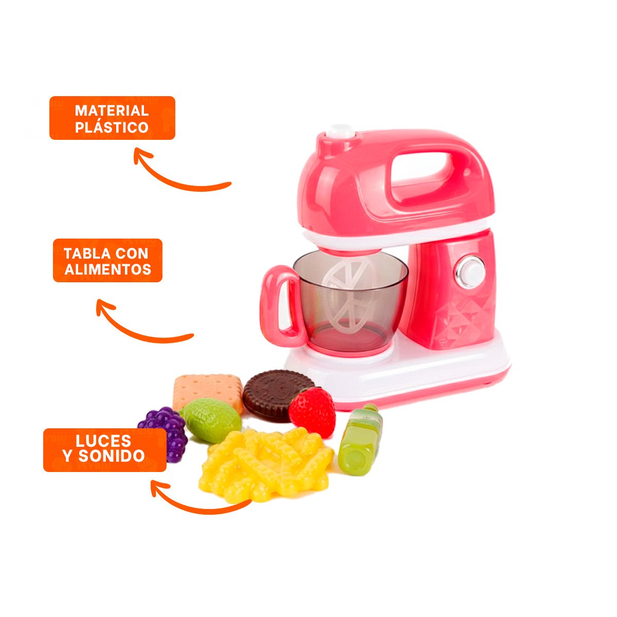 PACK6 COMBO CREATIVO DE COCINA CON BATIDORA Y TABLA CON ALIMENTOS YREGALO STICKER - 2