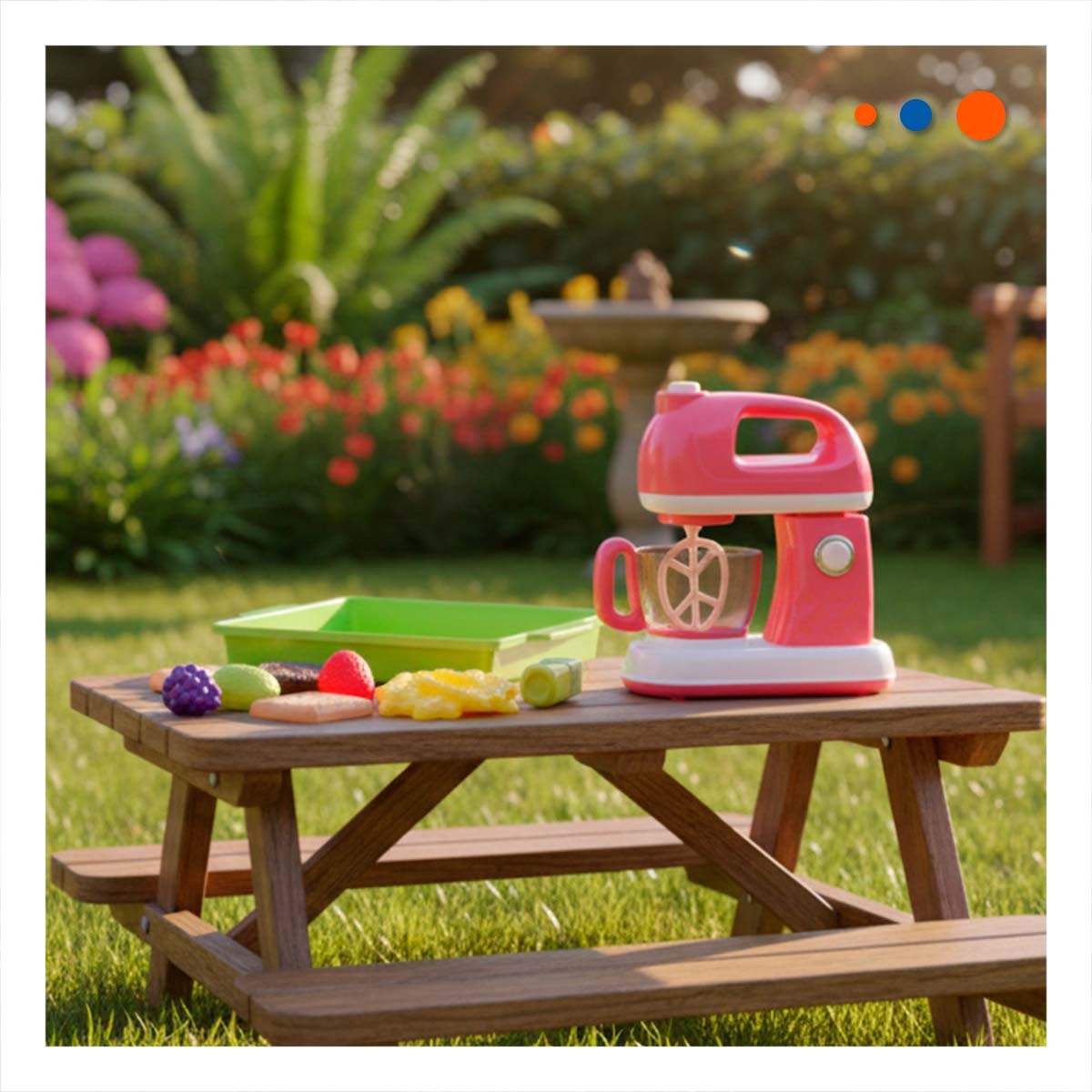 PACK6 COMBO CREATIVO DE COCINA CON BATIDORA Y TABLA CON ALIMENTOS YREGALO STICKER - 5