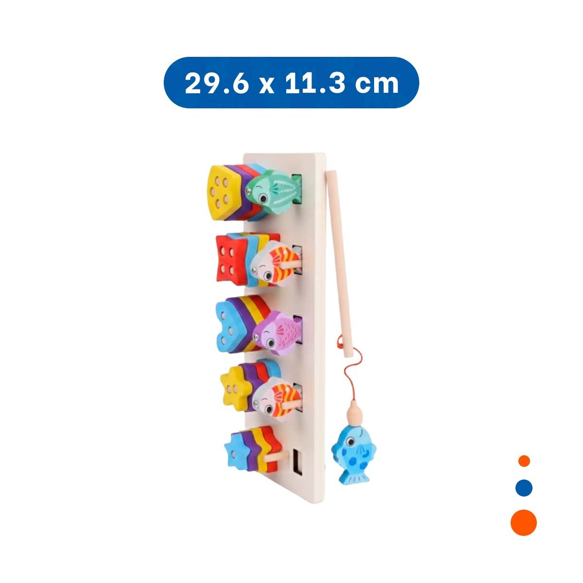 PACK12 DESARROLLO SENSORIAL CON FIGURAS GEOMETRICAS Y PECES IMANTADOS HOGAR YPAPEL REGALO - 4