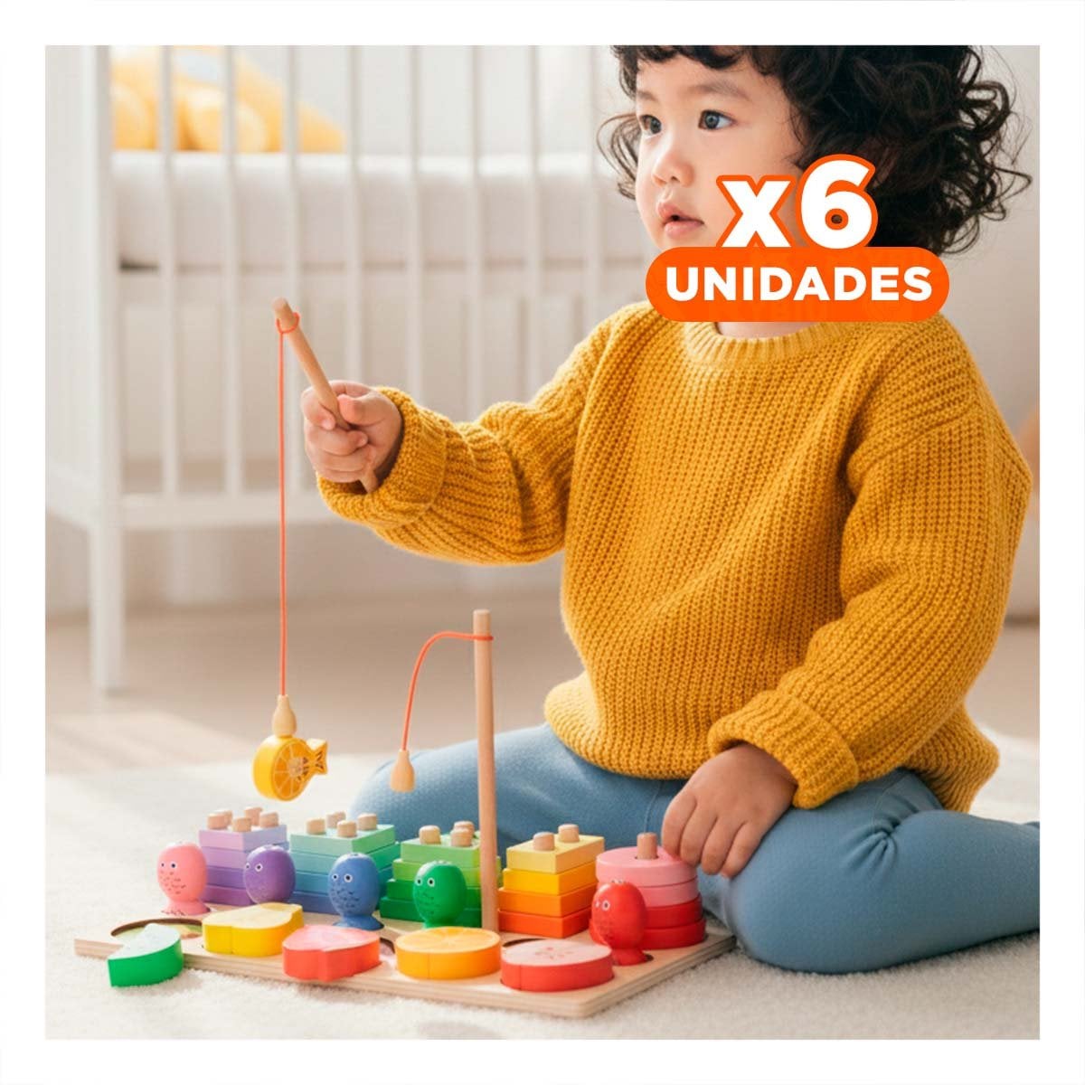 PACK6 DINAMICA MULTICOLOR CON FIGURAS GEOMETRICAS YREGALO STICKER - 1