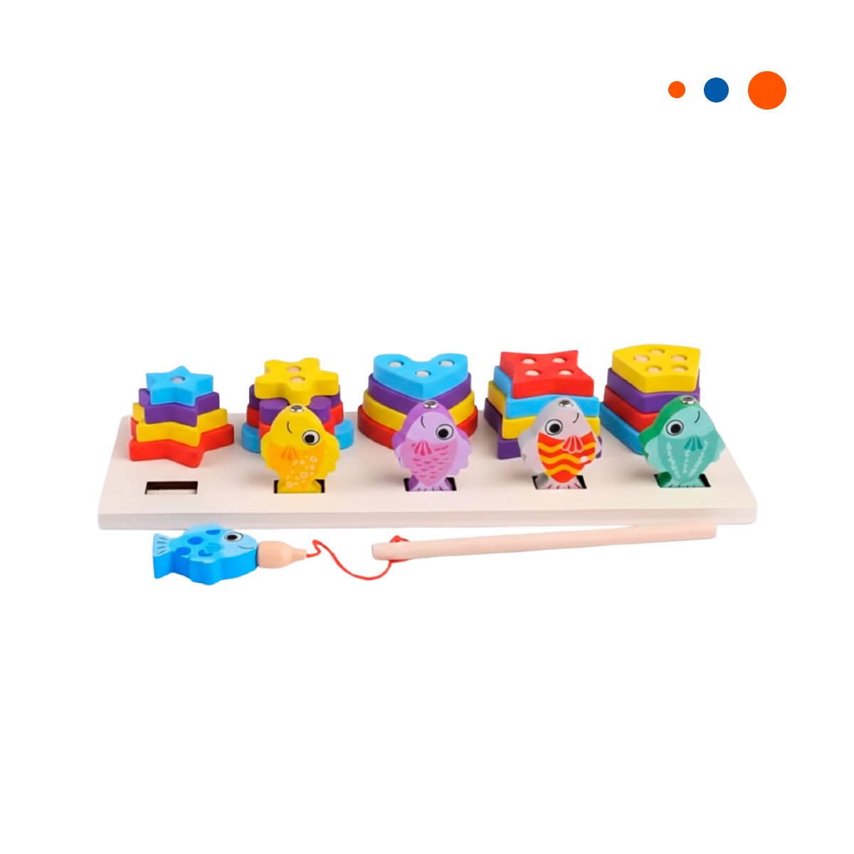 PACK4 DESAFIO CREATIVO CON FIGURAS GEOMETRICAS Y PECES IMANTADOS PARA CASA YPAPEL REGALO - 3